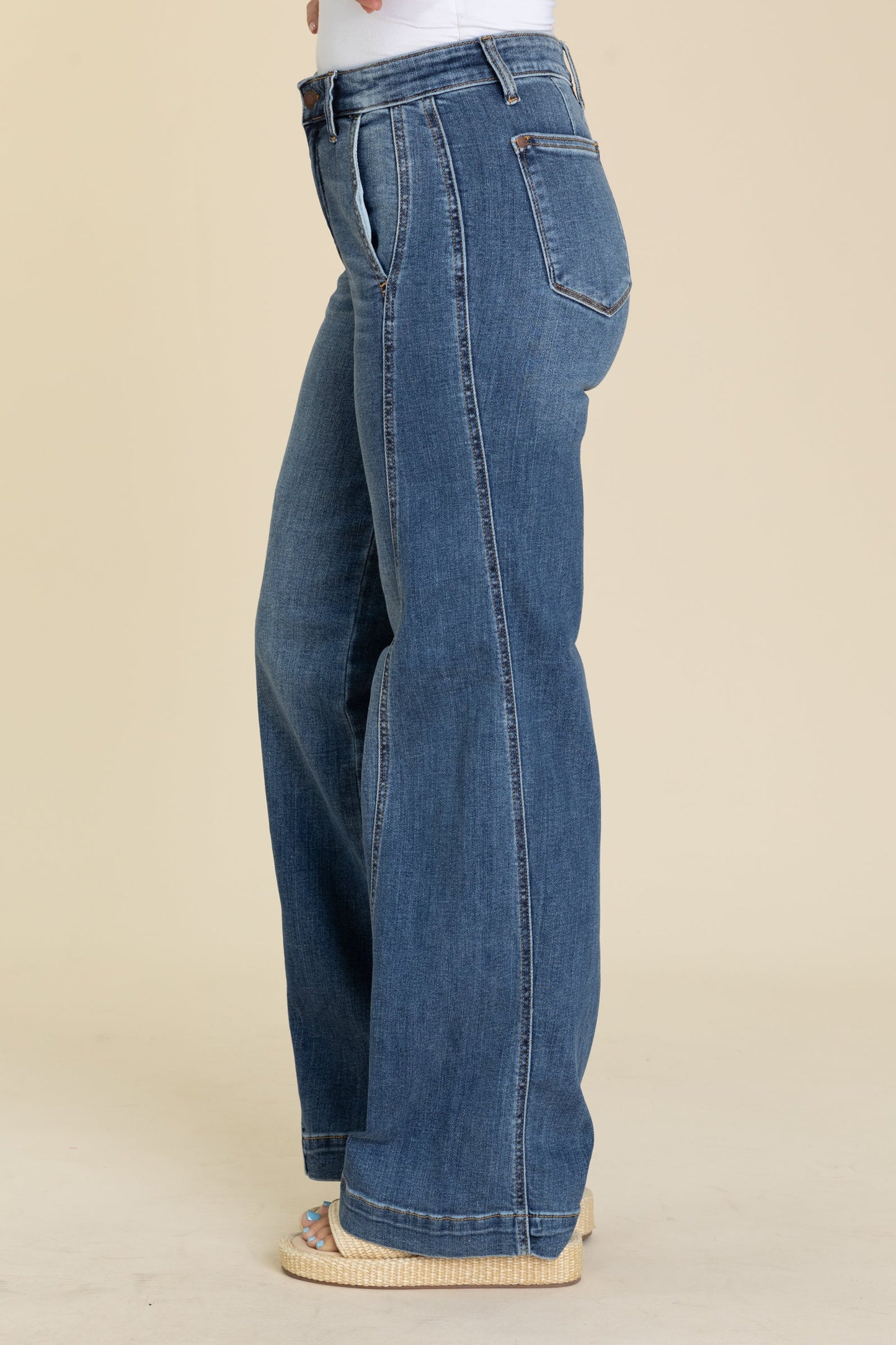 Judy Blue High Waist Trouser Wide Leg Jeans