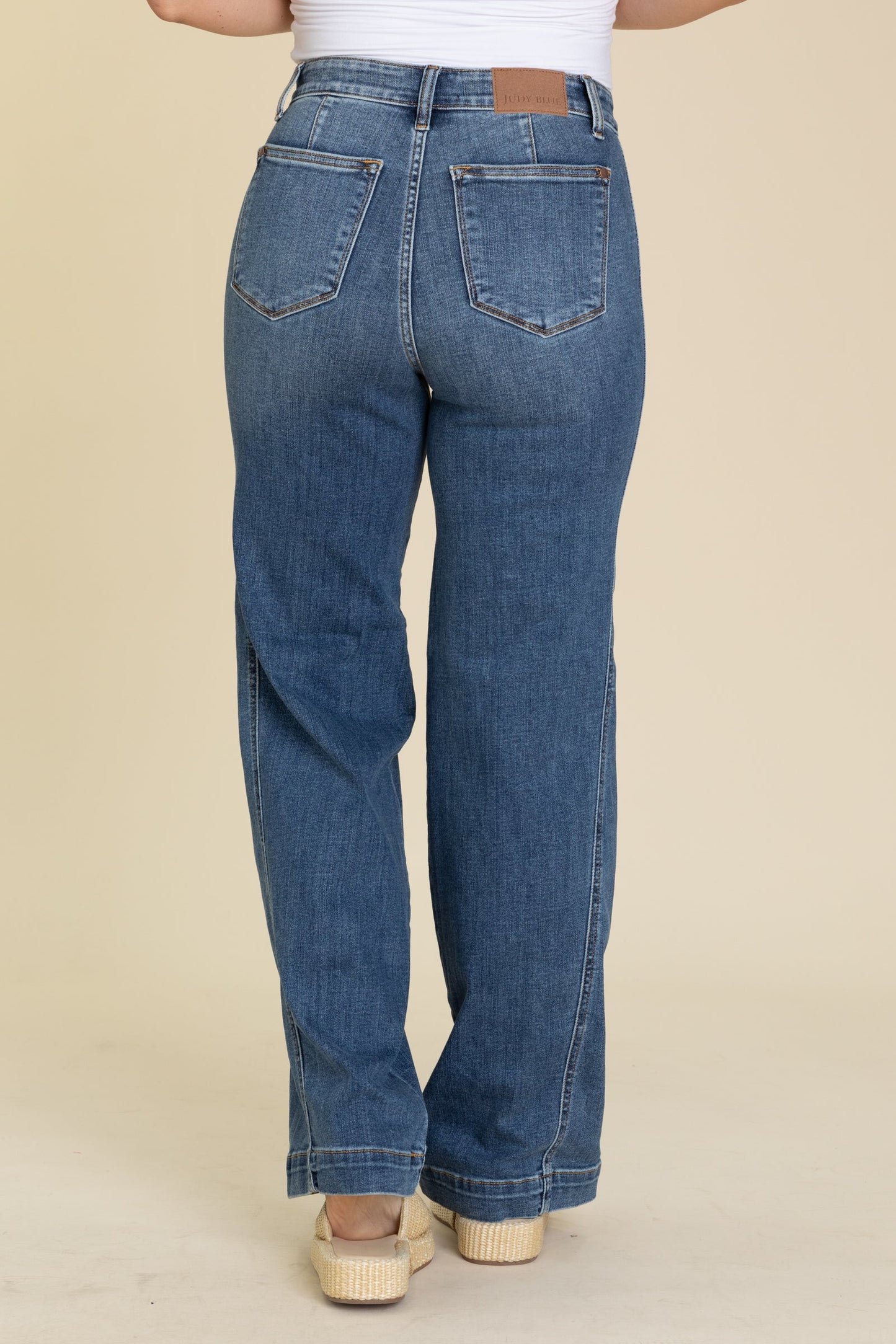 Judy Blue High Waist Trouser Wide Leg Jeans