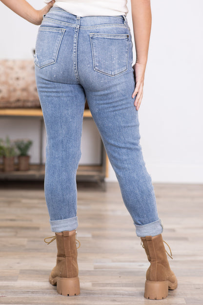 Judy Blue Bleach Splash Distressed Jeans