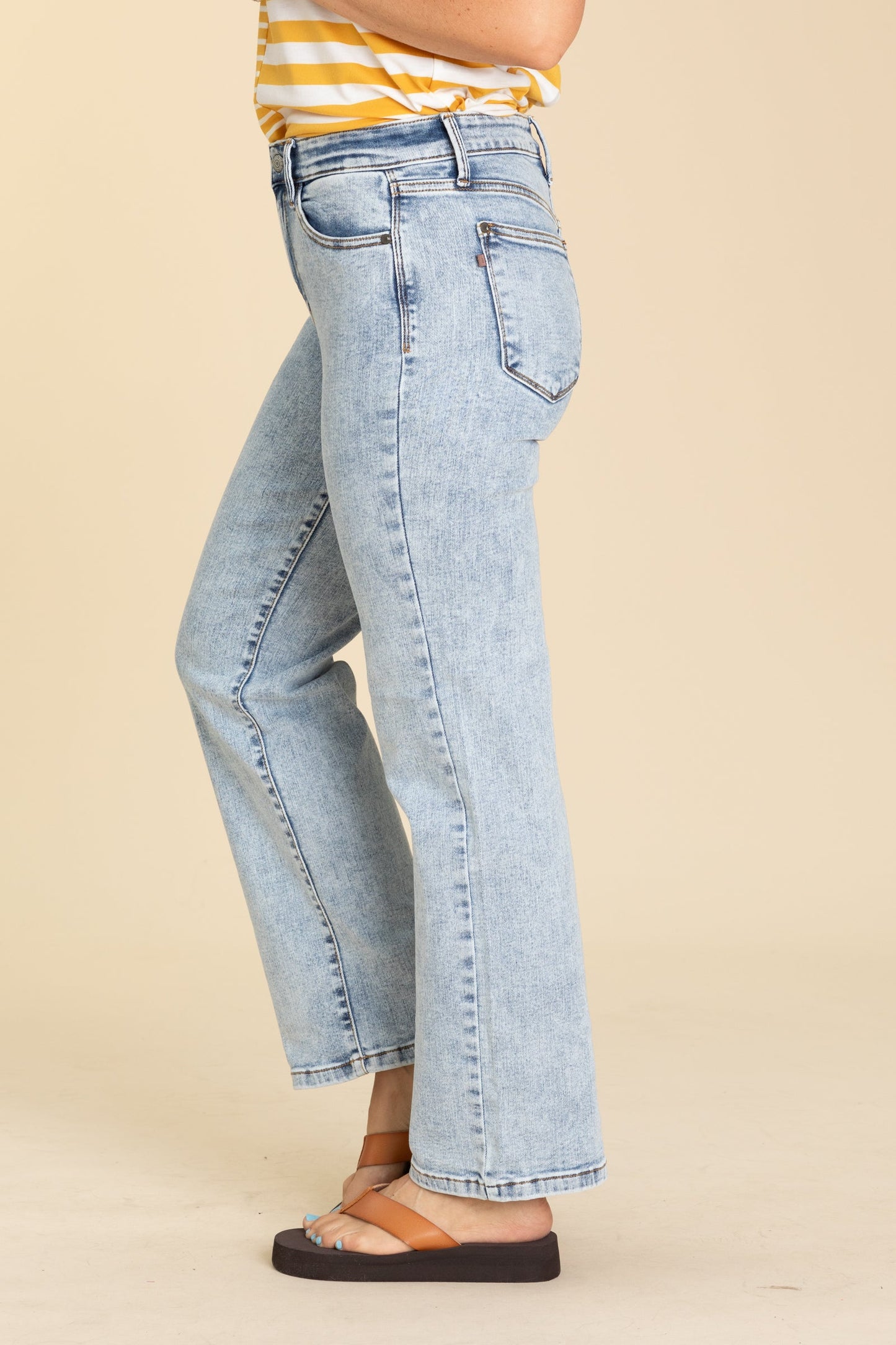 Judy Blue Light Stone Washed Straight Jeans