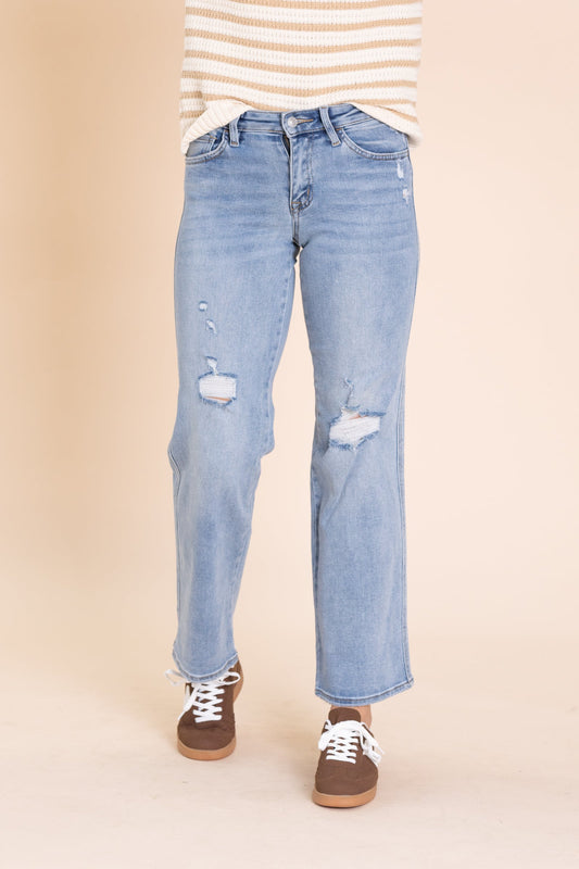 Lovervet Mid Rise Wide Ankle Jeans