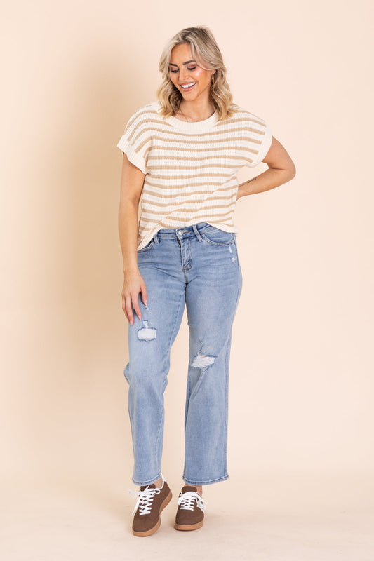 Lovervet Mid Rise Wide Ankle Jeans