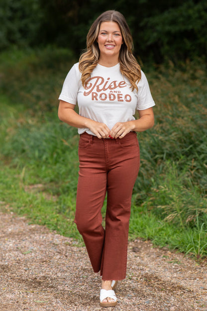 Sneak Peek Chestnut Kick Flare Jeans