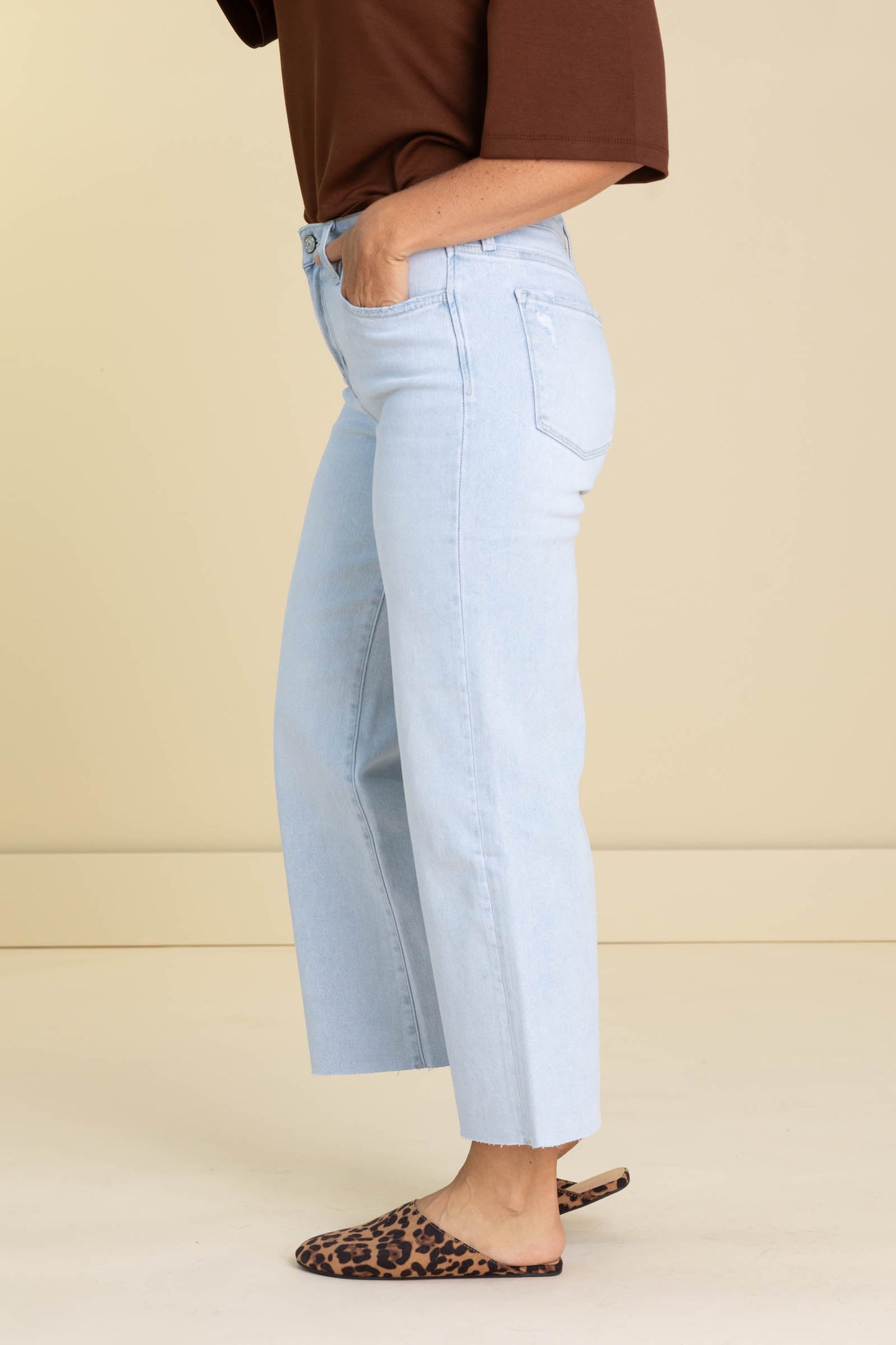Vervet Light Wash High Rise Wide Leg Jeans