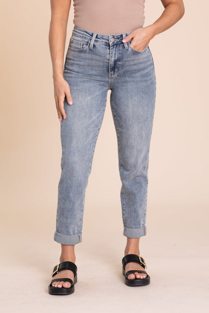 Judy Blue Vintage Wash Double Roll Cuff Jeans