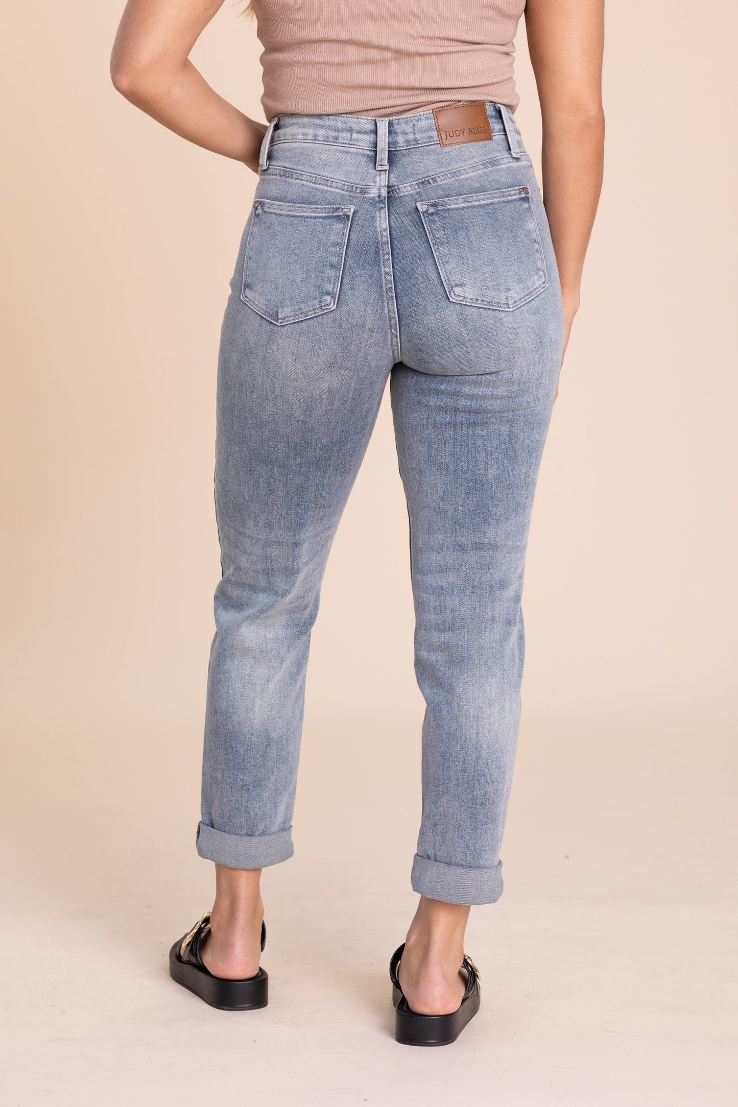 Judy Blue Vintage Wash Double Roll Cuff Jeans