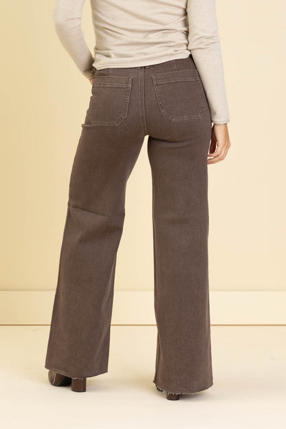 Judy Blue Brown Retro Wide Jeans