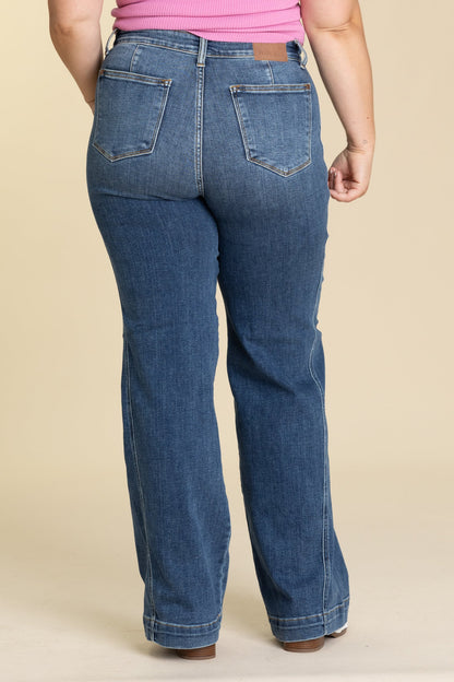 Judy Blue High Waist Trouser Wide Leg Jeans