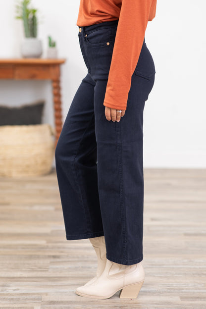 Judy Blue Navy Wide Leg Tummy Control Jeans