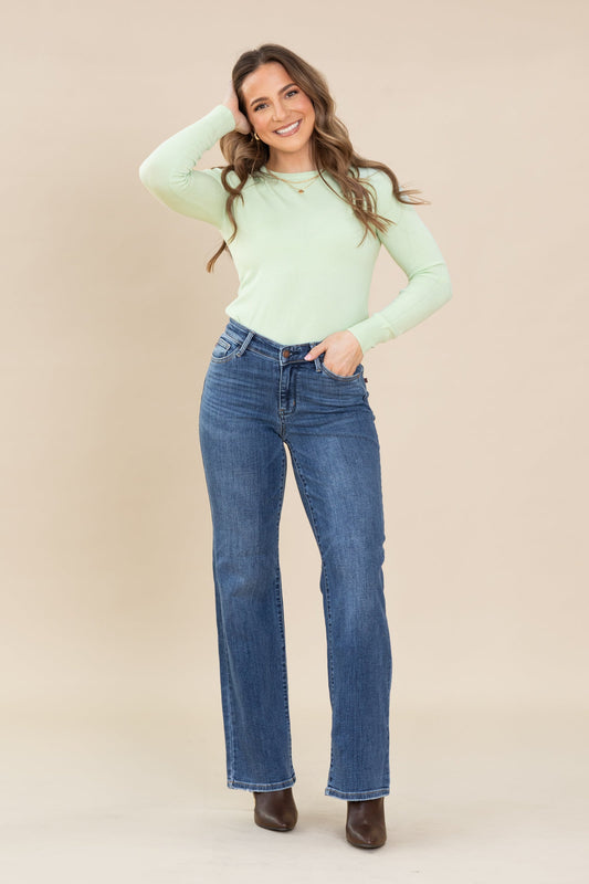 Judy Blue V-Waistband Vintage Wash Jeans
