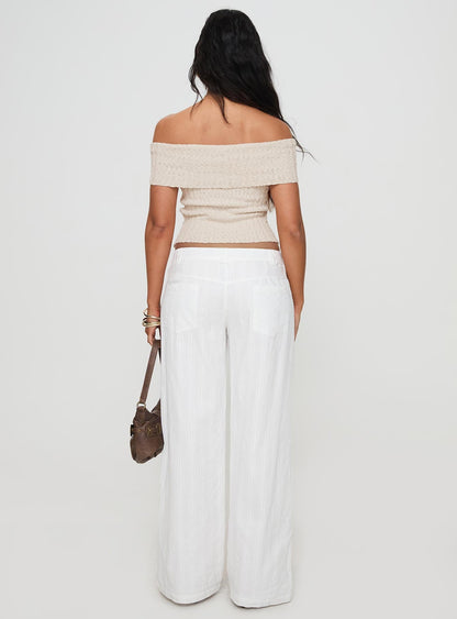 Vendi Low Rise Pant White Petite