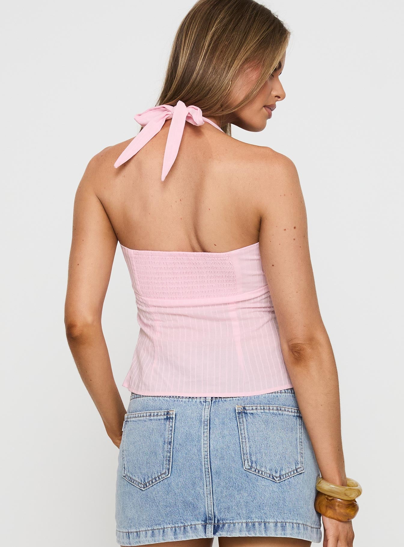 Isabetta Halter Top Pink Petite