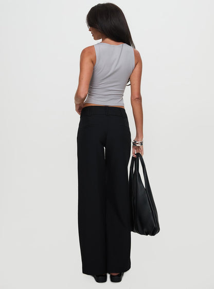 Two Lovers Low Rise Pants Black Petite