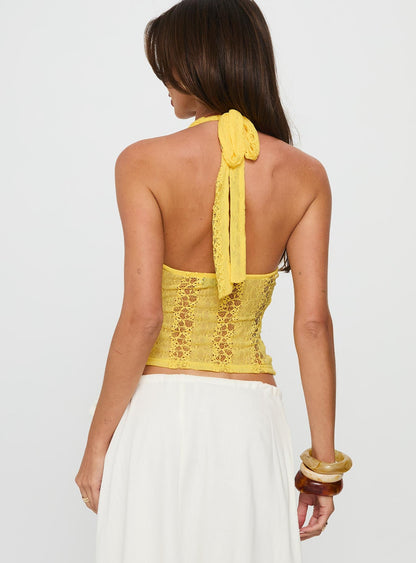 Cruizer Halter Top Yellow