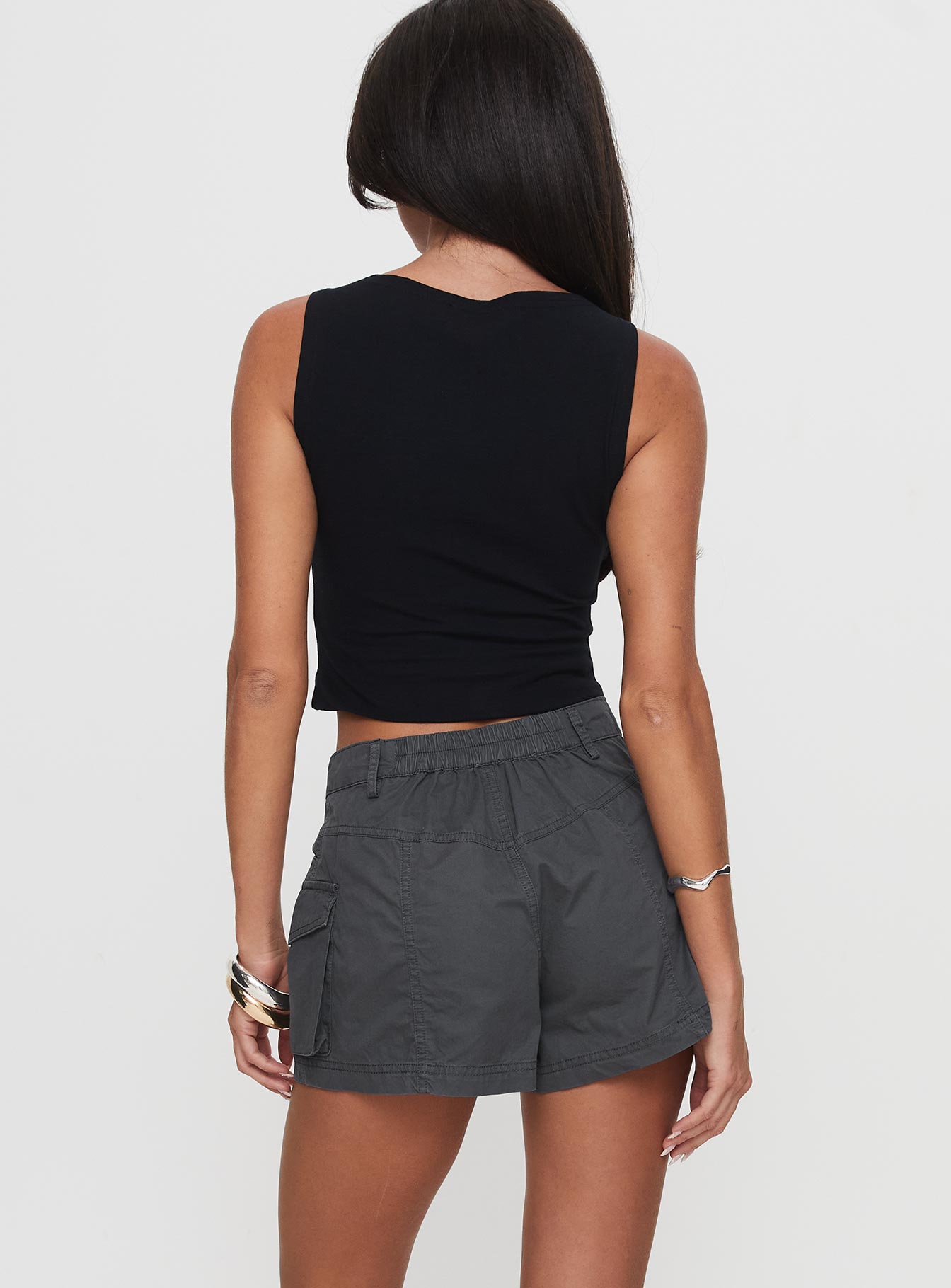 Colonel Cargo Mini Short Slate Petite