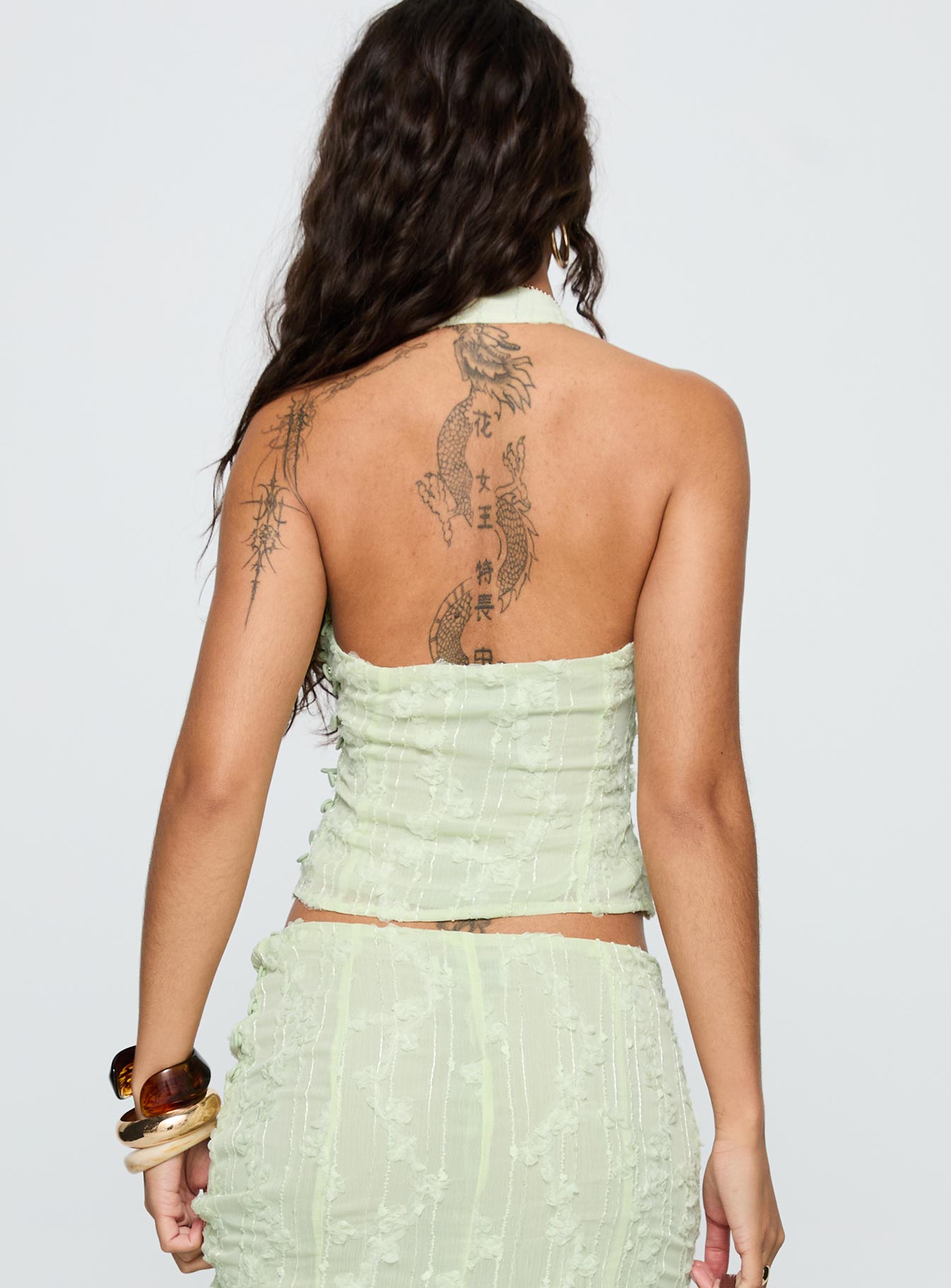 Aspyn Halter Top Sage