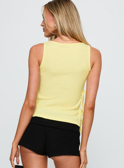 Dignity Tie Side Top Yellow