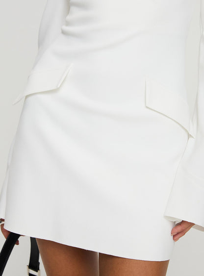 Carters Long Sleeve Mini Dress White Petite