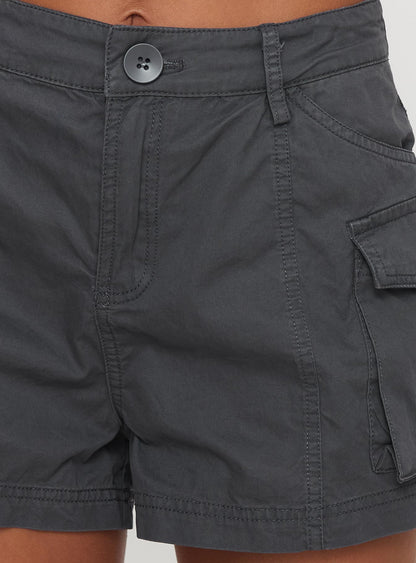Colonel Cargo Mini Short Slate Petite