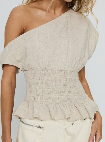 Syrena Off The Shoulder Top Natural