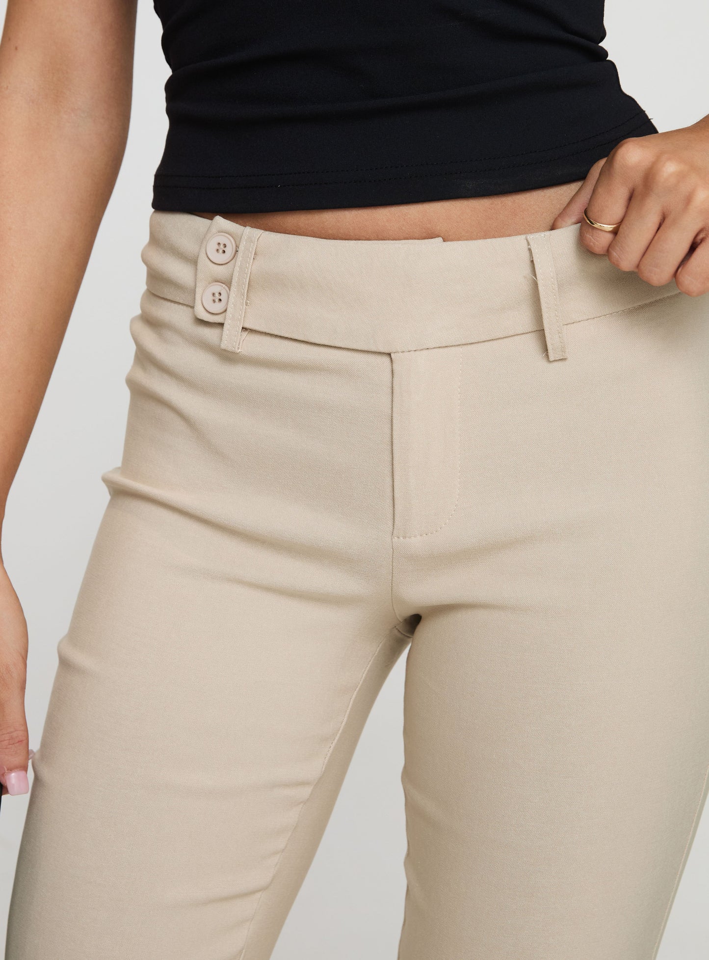 Kinkirk Flared Pants Taupe Petite