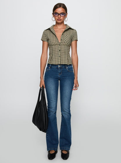 Alma Mater Top Green Check