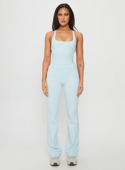 Layup Active Longline Cross Back Top Blue