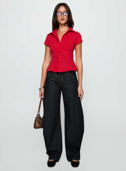 Cottesloe Blouse Top Red