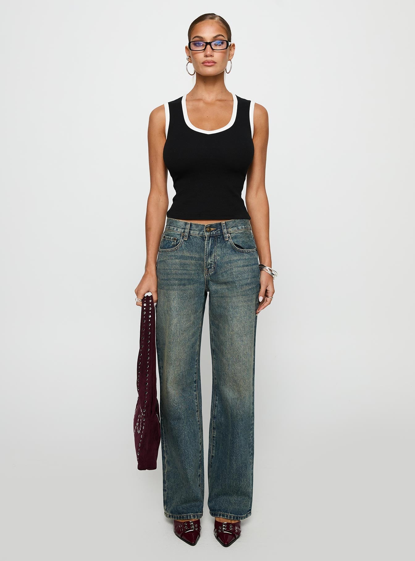 Start Me Up Top Black / White