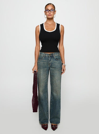 Start Me Up Top Black / White