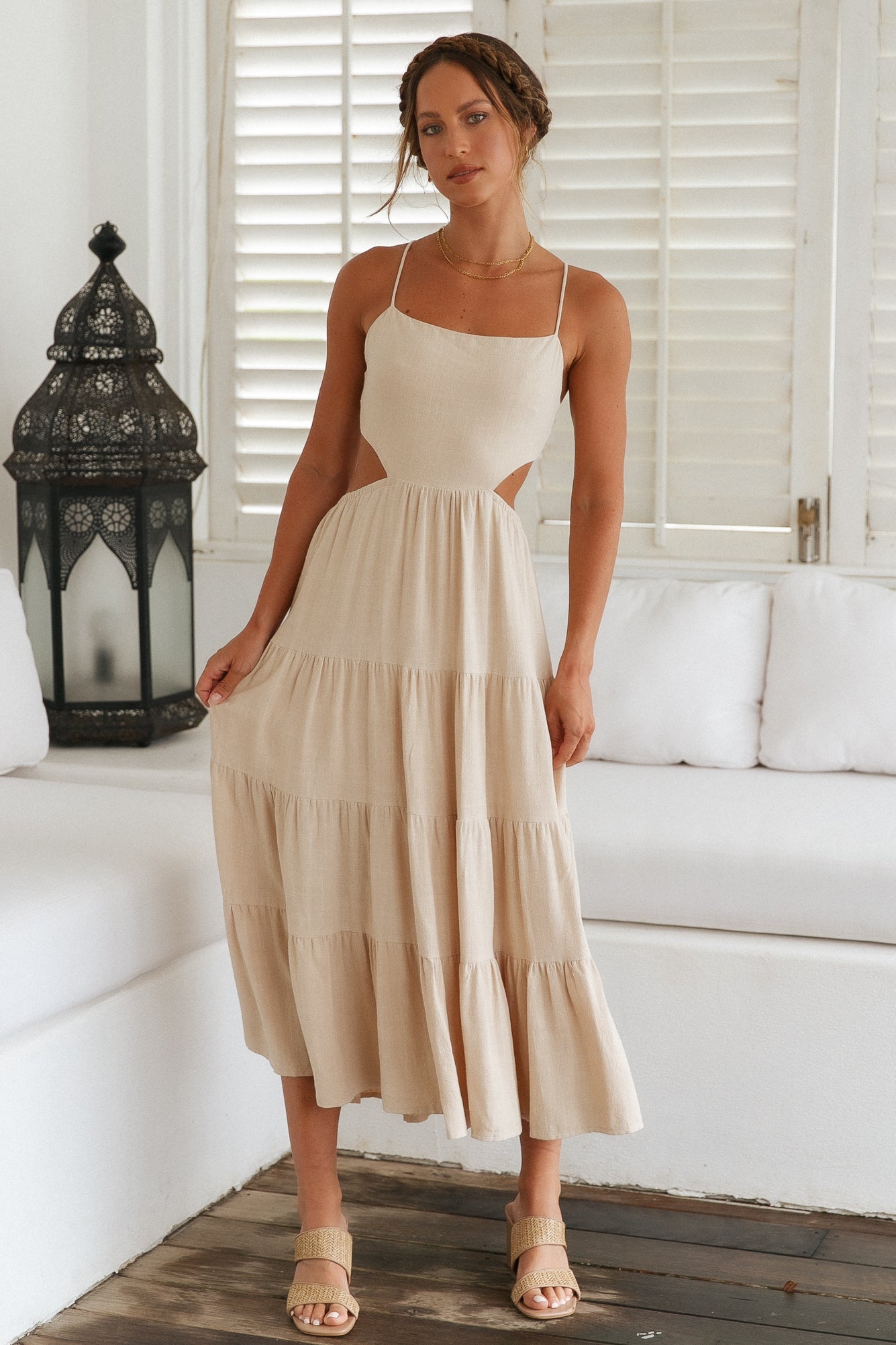 Got The Sun Maxi Dress Beige