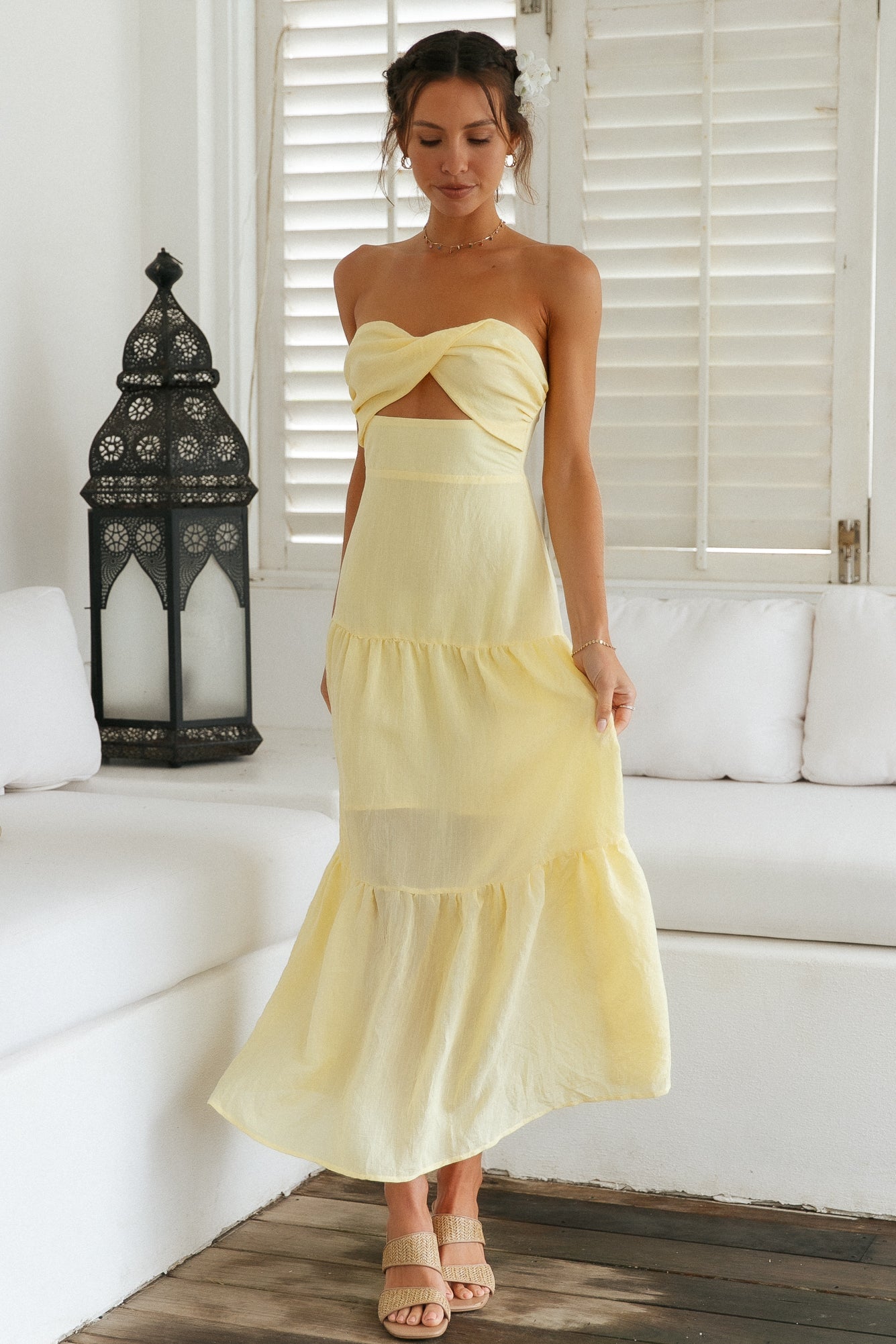 Free Falling Maxi Dress Yellow