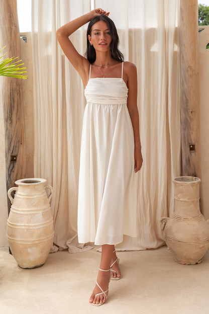 Dreamscapes Midi Dress White