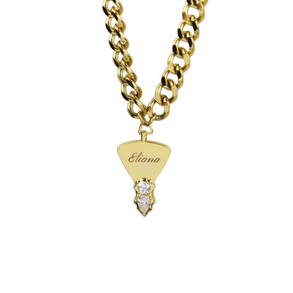 Alice Custom Engraved Key Necklace