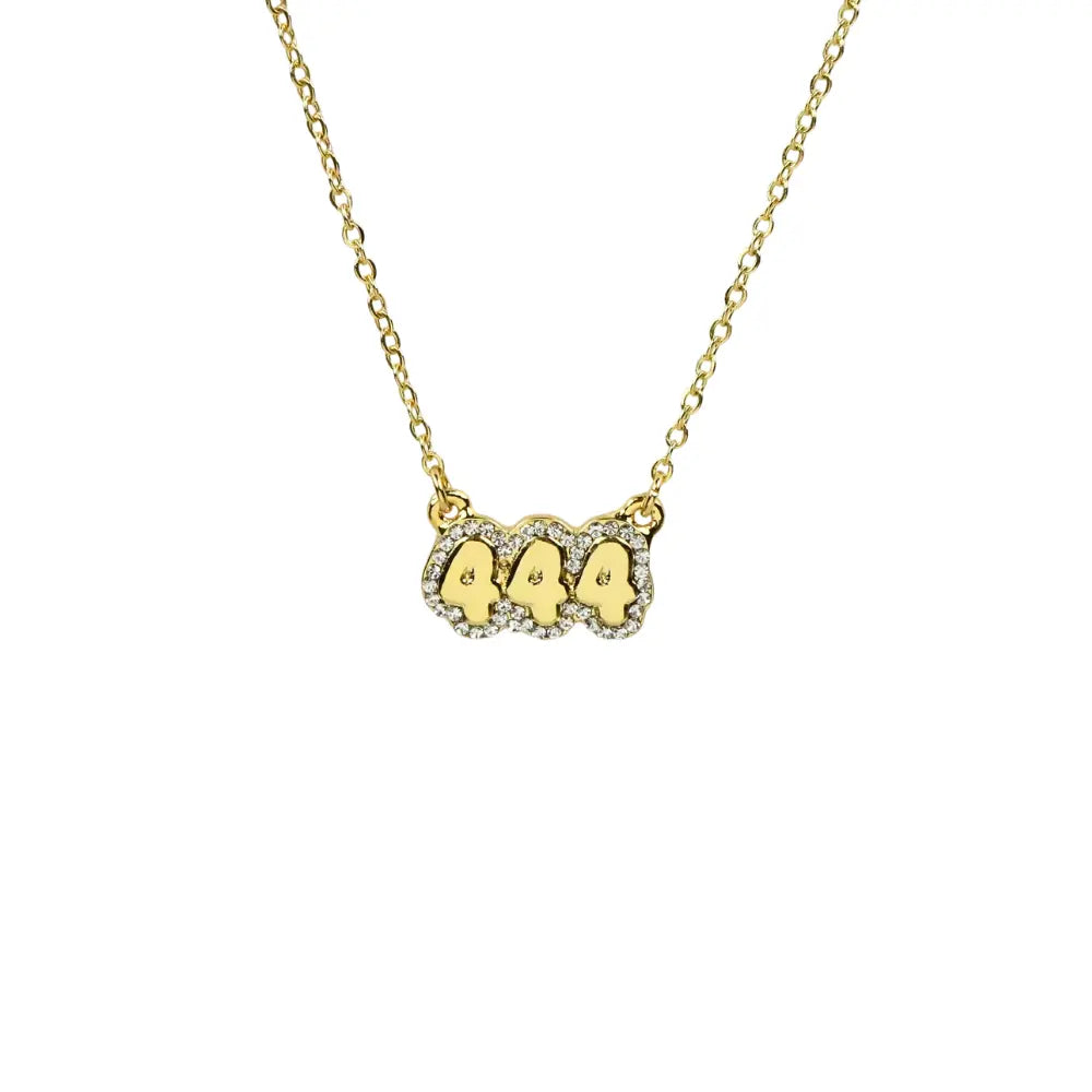 Angel Number Bubble Font Necklace