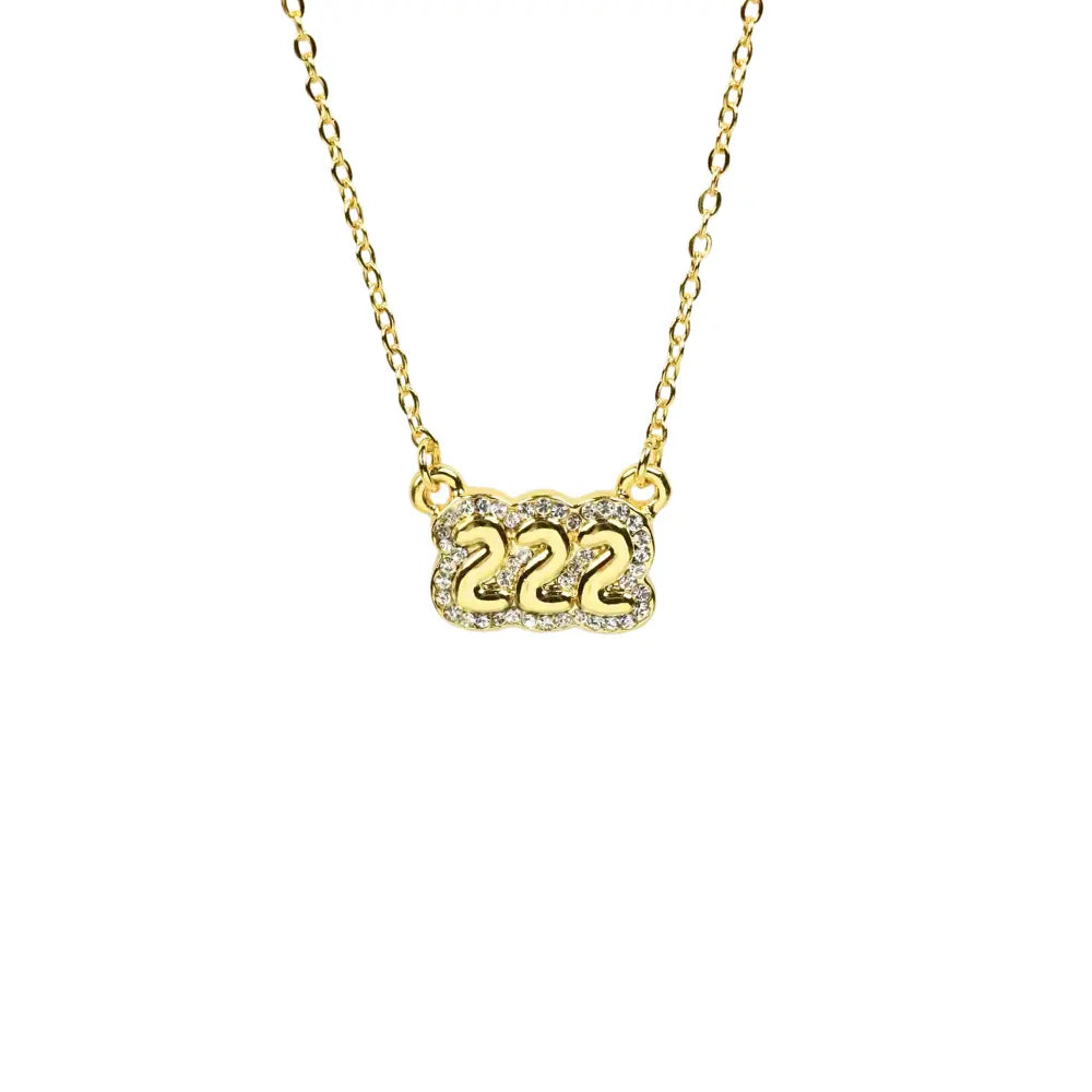 Angel Number Bubble Font Necklace