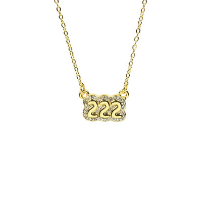 Angel Number Bubble Font Necklace