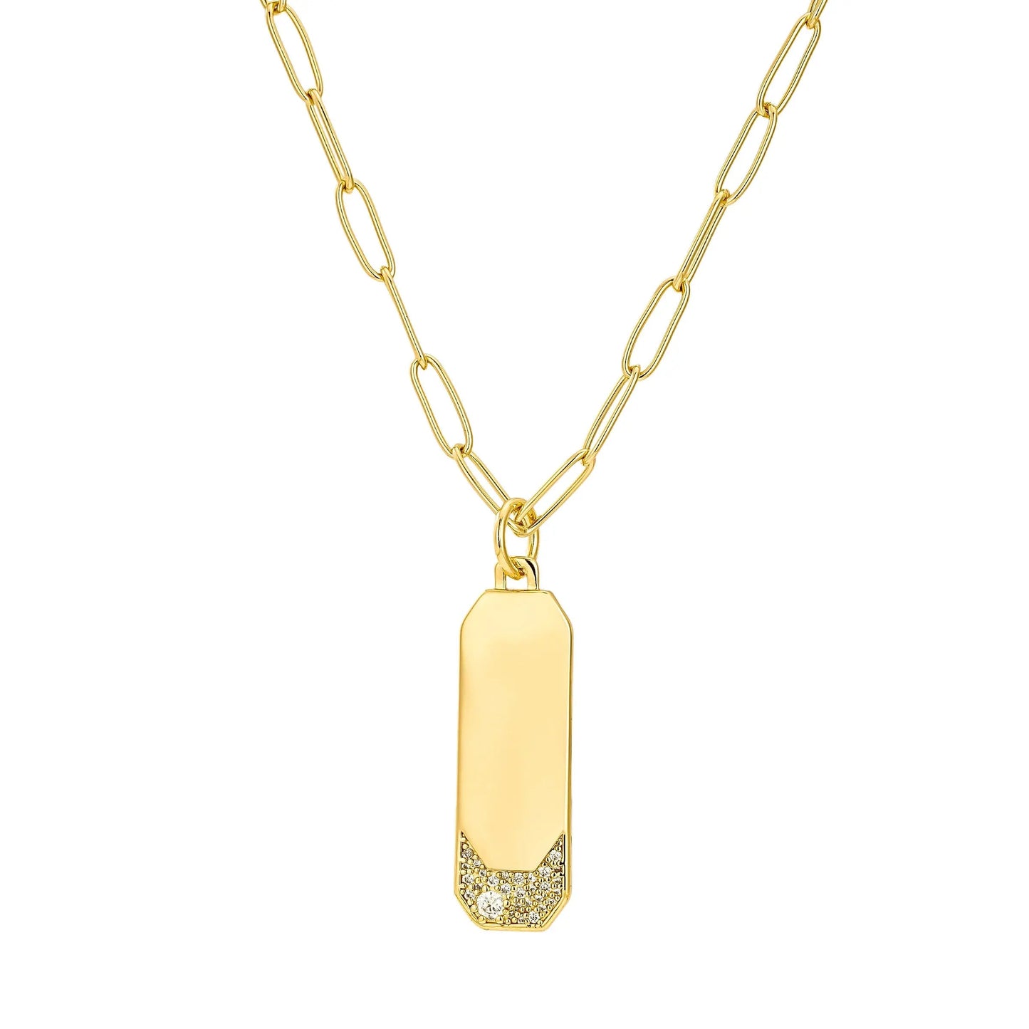 Cami Custom Engraved Vertical Bar Necklace