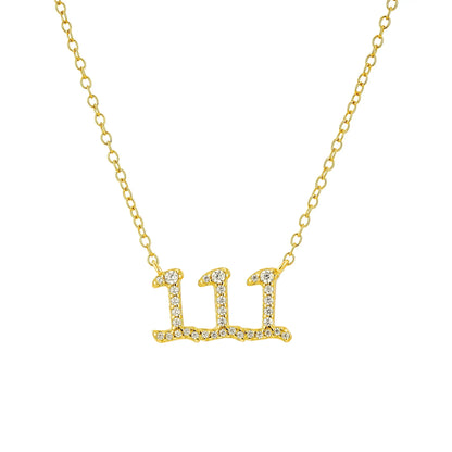 Crystal Angel Number Necklace