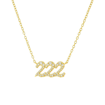 Crystal Angel Number Necklace