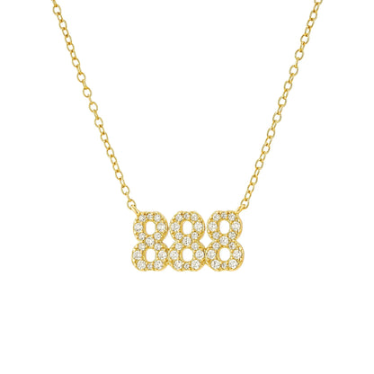 Crystal Angel Number Necklace