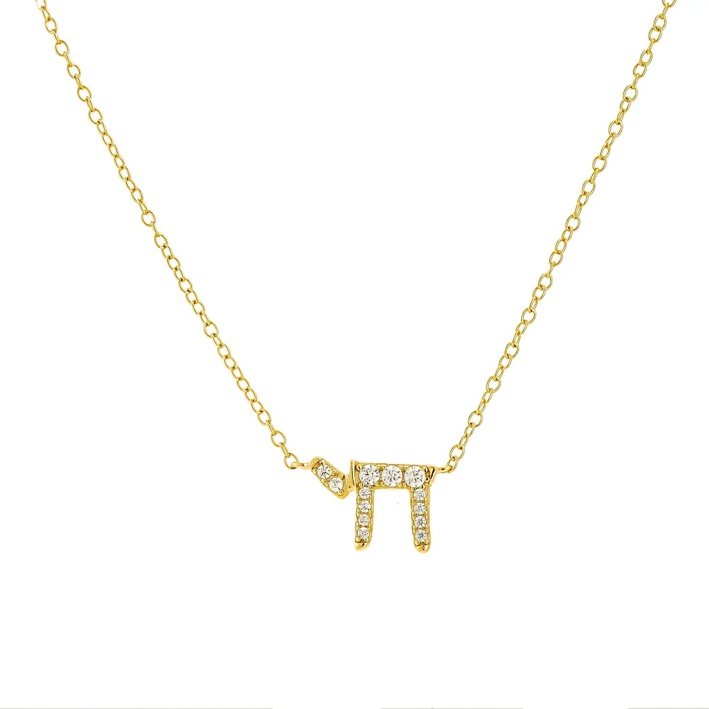 Dainty Chai Crystal Necklace