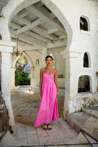 FORTUNATE ONE Blushing Lovers Maxi Dress Pink
