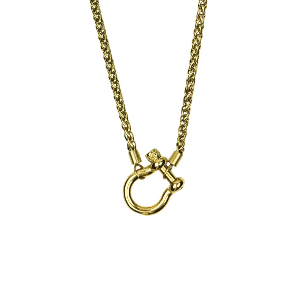 Horseshoe Twist Necklace- Gold