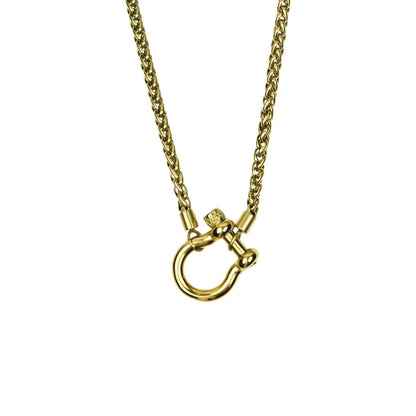 Horseshoe Twist Necklace- Gold