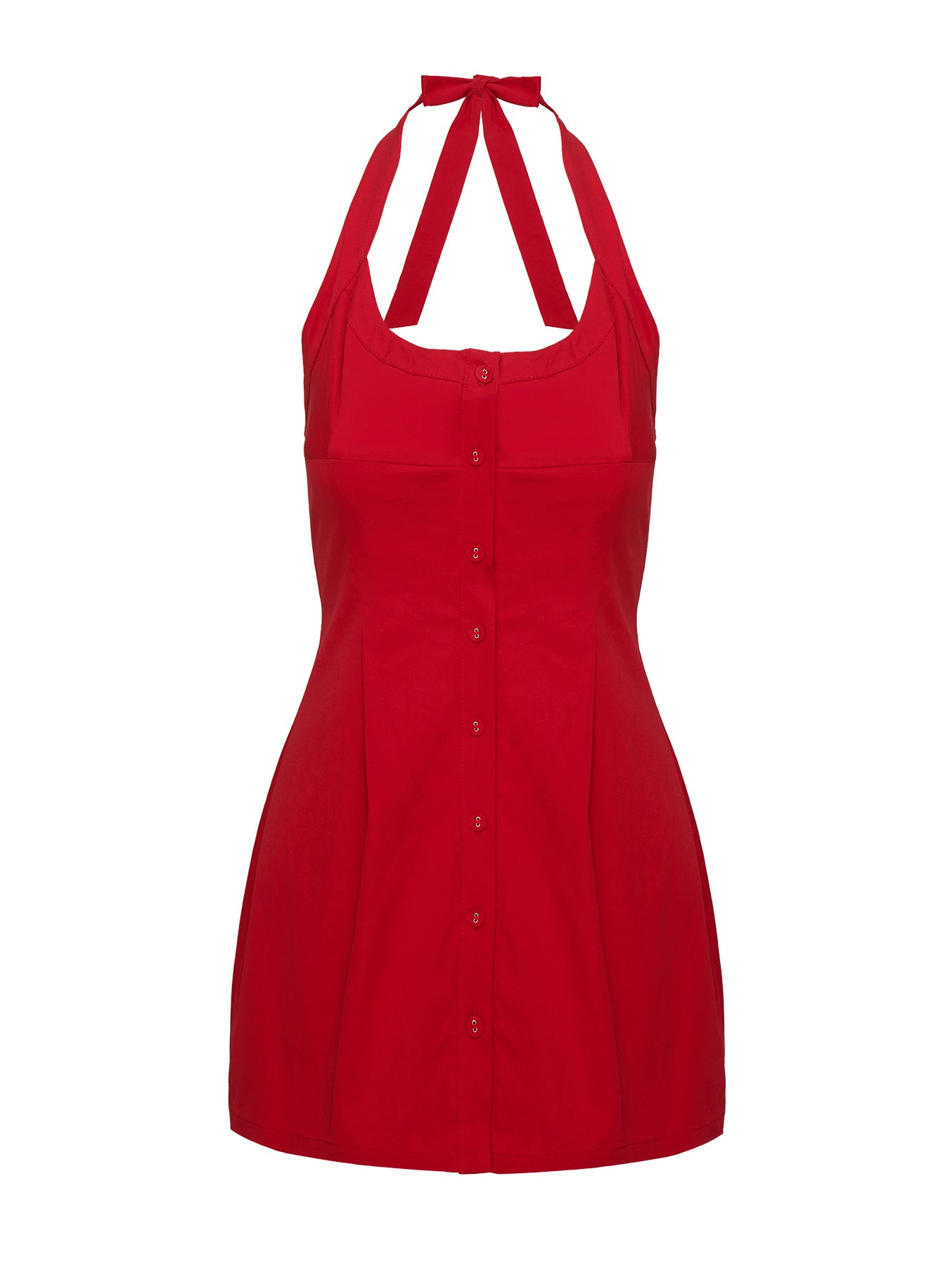 Mallorie Halter Mini Dress Red Petite