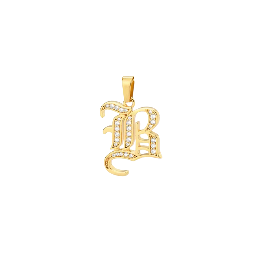 Old English Letter Tennis Necklace
