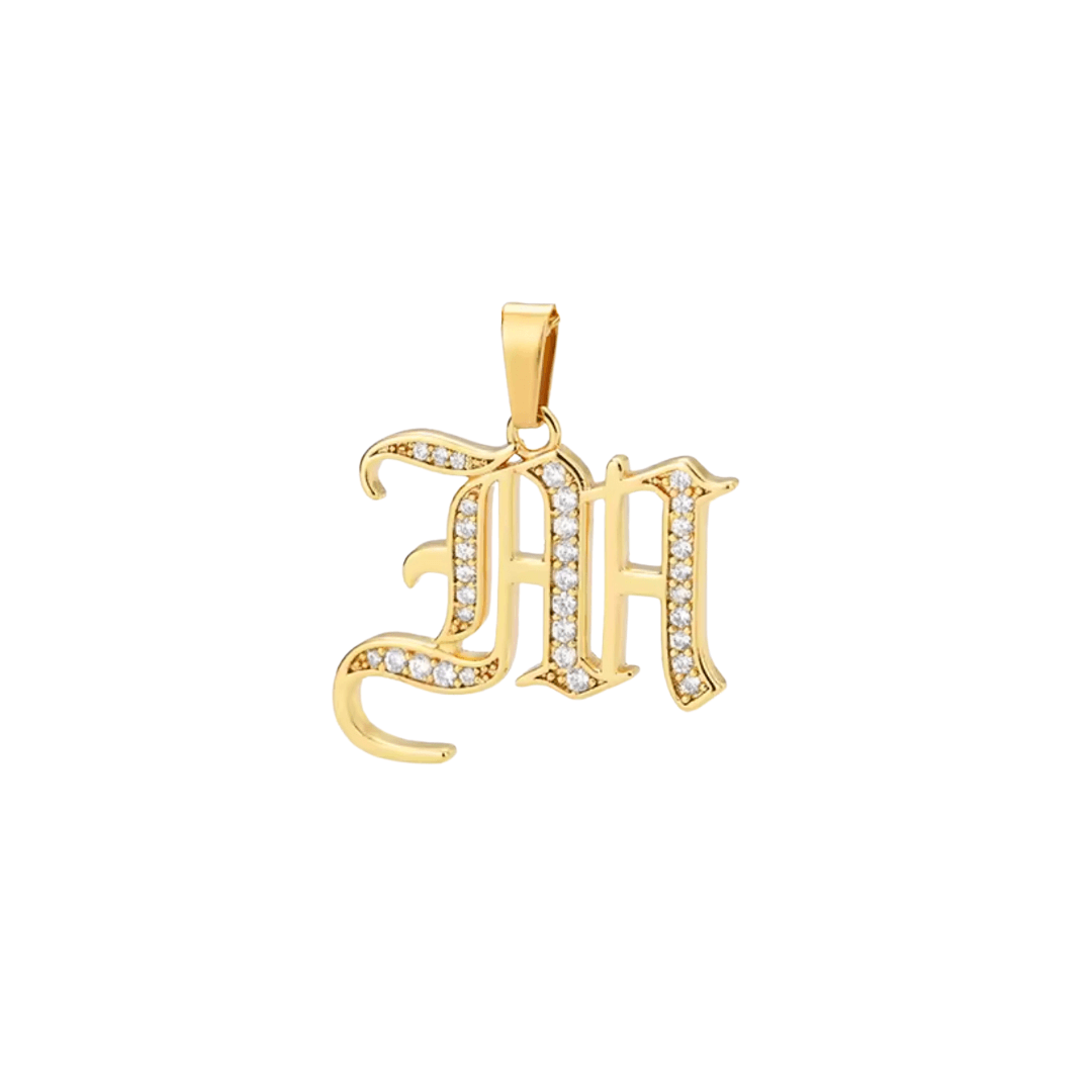 Old English Letter Tennis Necklace
