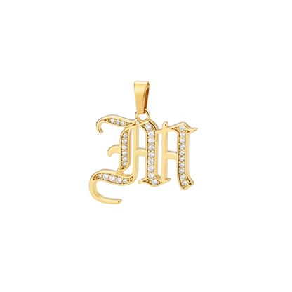 Old English Letter Tennis Necklace