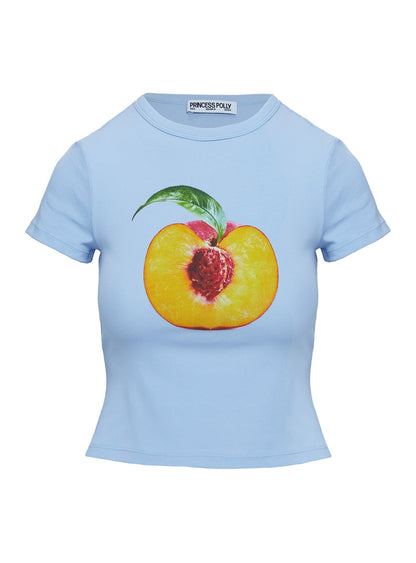 Peachy Baby Graphic Top Blue